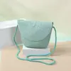 Bolso de Paja de Verano Bolso de Paja Tejida de Playa Nuevo 2025 Bolso de Playa para Niña Bolso Pequeño Cruzado para Teléfono Móvil Estilo de Lujo Accesible