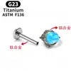 Pendientes de Titanio G23 con Circonita para Piercing Corporal Pendientes Labio Uñas Hueso de la Oreja Pendientes Simples Casuales Joyería al por Mayor