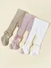 Nuevos y elegantes leotardos de bebé para otoño e invierno con decoración de lazo, adecuados para actuaciones de bebés y atuendos de princesa, edades 0-6 años
