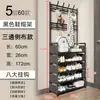Perchero Simple de Pie Zapatero y Sombrerero Todo en Uno Venta al por Mayor Dormitorio Doméstico Zapatero con Almacenamiento a Prueba de Polvo Estantería de Almacenamiento Multicapa