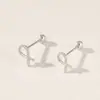 Pendientes de Plata Pura S999 con Lazo de Moda Versátil para Mujer, Elegantes y Lujosos con un Toque de Alta Gama, Pendientes de Cruz Completos de Circonita Diamante