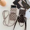 Adecuado para Zflip 70% de descuento Funda para teléfono móvil Stack, Bolso bandolera, Funda de cuero estilo cordón, Bolso de mano tipo cartera Anticaídas Protección integral