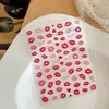 Pegatinas para Uñas 2025 Labios Rojo Fuego Día de San Valentín Chino Venta al por Mayor Relieve Decoración Tridimensional Impresión de Labios Puro Deseo Autoadhesivo