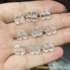 Coleção de Cristal Branco Natural, Contas de Abóbora, Contas de Flor de Maracujá, Acessórios Artesanais, Pulseiras DIY Feitas à Mão, Joias da Moda