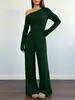 Conjunto de dos piezas de nuevo otoño e invierno para mujer, top ajustado de manga larga y pantalones de pierna ancha, transfronterizo de Amazon europeo y americano