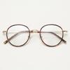 00106 Marco de gafas retro artístico japonés TR pegamento dorado redondo para miopía marco de gafas de moda femenina número de altura marco de gafas para estudiante varón