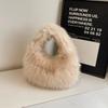 Bolso de Felpa para Mujer Color Sólido Moderno para Mujer Combinación Universal Bolso Dumpling Nuevo 2025 Bolso de Mano Sencillo Mao Mao de Alta Gama