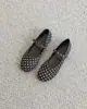 Novedad Otoño 2026 Estilo Francés Casual Poco Profundos Puntera Redonda Zapatos de Abuela para Mujer, Mocasines Mary Jane Planos sin Cordones para Mujer