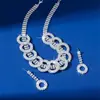 Venta Caliente AliExpress Transfronteriza Moda o Collar de Pedrería Brillante Aretes Traje Mujer Regalo de Boda Joyería de Lujo