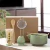 Conjunto Japonês de Matcha em Cerâmica Queimada em Forno Vintage, Batedor de Ovos, Batedor de Chá, Pincel de Chá, Combinação de Ferramentas de Chá da Dinastia Song