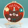 Bordado Poke Ruso Bordado a Mano DIY Paquete de Material Pintura con Lana Bordado en Pareja Poke Poke Poke Poke Show Aguja