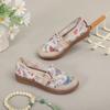 Soporte para Zapatos Personalizados para Madres de Mediana Edad y Mayores, Zapatos de Tela Antideslizantes de Old Beijing para una Pierna, Zapatos de Mujer, Zapatos Casuales de Malla tipo Pescador Perezoso
