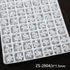 Decoraciones Populares de Arte para Uñas de Perlas Terminadas, Adornos de Flor de Perla 3D, Pedrería para Uñas de Flor de Cuatro Pétalos en Forma de Media Luna Estilo Francés