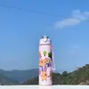 Taza de plástico Capibala con pajita esmerilada, taza deportiva recta, taza espacial para hombres y mujeres, comercio exterior