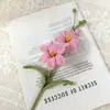 Pieza de Decoración para el Hogar de Orquídea Marciana Tejida Puramente a Mano, Flor Artificial Crochetada, Regalo de Cumpleaños Tejido con Hilo, Flor de Recuerdo