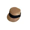 Gorra de béisbol retro estilo coreano con pliegues de lino sintético, visera plana, para equitación, para mujer, de verano, de alta gama, protección solar, versátil.
