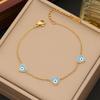 Pulsera transfronteriza de acero inoxidable con diseño de ojo que gotea aceite, pulsera de amor a la moda, B390