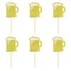 Nuevo Producto del Fabricante Tarjeta Insertable de Cerveza con Purpurina Fiesta Oktoberfest Tarjeta Insertable para Hornear Pasteles Decoración de Cumpleaños