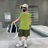Chaleco Ligero de Verano para Niños 2026 Nuevo Estilo Camiseta sin Mangas Tipo Tanque para Bebé Conjunto de Verano de Moda para Niños