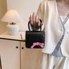 Mini Bolso Cuadrado con Lazo de Color Contrastante para Mujer 2025 Nuevo Bolso de Mano para Chica Dulce Bolso Cruzado Bolso para Labiales