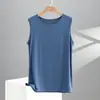 Chaleco de Seda de Hielo Modal para Hombre Verano Delgado Sin Mangas Camiseta Secado Rápido Deportes Fitness Color Sólido Para Llevar Por Fuera Chaleco Chaleco Mangas