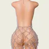 Vestido de Cuerpo con Borlas de Pedrería de Alta Resistencia de Fábrica AYJ para Chicas Calientes Europeas y Americanas, Atuendo Sexy de Fiesta en Discoteca y Performance
