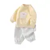 Nueva Colección de Primavera para Niños: Lindo Set de Dos Piezas de Dibujos Animados de Cachorro Clase A para Niñas, Adecuado para Principios de Otoño
