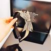 Diadema con lazo de diamantes de imitación estilo coreano 2024 para mujer, famosa diadema cálida para banquetes, combina con todo, ligera, de lujo, con destellos de diamantes, accesorios para el cabello