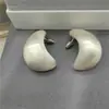 Novos Brincos Exagerados Largos em Forma de C Prateados Escovados Elegantes Vintage Resistentes Joias Atacado Borla