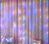Luces de Cortina de Cable de Cobre Modelo Nuevo Transfronterizas para Navidad, Decoración de Ambiente para Dormitorio Controladas por Control Remoto Alimentadas por Energía Solar, Luces de Cadena Estrelladas