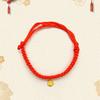 Collar de Seguridad con Cierre para Mascotas Gatos Cuerda Roja Tejida a Mano Ajustable Colgante Colgante Collar de la Suerte Campana Rico