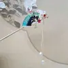 Acessórios de Cabelo Hanfu Estilo Antigo, Grampos de Cabelo Versáteis de Liga Metálica com Franjas Retrô, Enfeites para Coques, Grampos de Cabelo Estilo Chinês Novo para Atacado