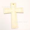 Colgante decorativo de madera de cruz hueca de 12.7*9.7cm 12 por paquete con cuerda de cáñamo