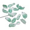 Colgante verde africano colgante de loto verde africano natural peonía accesorios para tapetas de presión para coronas DIY