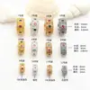 Contas Espaçadoras de Zircônia Microincrustadas Preservadoras de Cor Preenchidas com Ouro 14K Contas Pequenas em Formato de Barril Acessórios para Joias DIY Materiais para Contas de Pulseira Colar