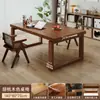 Escritorio Grande de Madera Maciza para Uso Doméstico, Transformable en Mesa de Sala de Estar, Escritorio de Trabajo, Escritorio de Estudio y Mesa de Comedor Móvil
