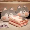 Almohada para la siesta Manta Almohada de doble propósito Edredón Espesado Oficina Plegable Dos en Uno Cojín para sofá Coche Envío gratis