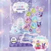 Nuevas pegatinas luminosas Sanrio Jenga 3D en relieve para decoración de escenas, pegatinas decorativas de dibujos animados de cristal tridimensional para cuadernos