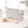 Bolsa de cosméticos con diamantes, bolsa de almacenamiento de cosméticos de gran capacidad, bolsa de viaje portátil multifuncional, bolsa de lavado impermeable de PU