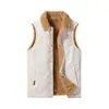 Chaleco Hombre Talla Grande Terciopelo Chaleco Cálido Chaleco Abrigo Exterior Terciopelo de Cordero Transfronterizo Casual Chaleco Sin Mangas Hogar
