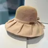 Sombrero de Pescador de Ala Ancha para Cubrir la Cara, Sombrero de Sol Negro de Goma con Protección Solar y Lazo, Sombrero Versátil de Verano Estilo Coreano para Mujer