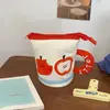 Estuche para Lápices con Taza de Agua de Dibujos Animados Creativos, Alto Valor Estético, Bolsa de Papelería Estilo Ins, Diseño de Nicho, Caja de Papelería para Estudiantes, Estuche para Lápices