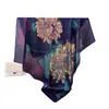 Bufanda Cuadrada Grande Estampada de Seda Artificial de Lujo Accesible Estilo Coreano Bufanda de Seda Chal Pañuelo para la Cabeza Toalla de Playa Protector de Cuello Bufanda para el Cuello Bufanda Decorativa para Mujeres