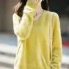 Nuevo Suéter de Punto Fino de Lana Cachemir para Otoño/Invierno 2026 Cuello en V Pequeño Manga Larga Color Sólido Suave Cepillado