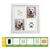 Bebé Cien Días de Edad Huella de Mano y Pie Hueco Marco de Fotos DIY Huella de Pata de Mascota Conmemorativa Almohadilla de Tinta para Mano y Pie de Bebé como recuerdo