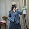 Chegada Nova Outono 2026 Estilo Coreano Solto Casual Gola Redonda Botão Único Padrão de Coração Cardigan de Tricô para Mulheres Suéter de Algodão MHT