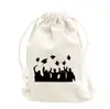 Bolsas de cordón para temporada de graduación, Bolsas de regalo de algodón, Bolsas de recuerdo para fiesta de graduación de estudiantes, Bolsas para guardar birretes de graduación