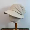 Sombrero de Pescador Irregular con Pliegues Retro Japonés para Mujer, Sombrilla Versátil de Primavera y Verano, Estilo Artístico, Sombrero Adelgazante con Ala Moldeada