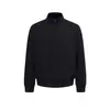 Sudadera de punto pesado con cuello alto y media cremallera CsmyGzx Zerotox con hombrera deconstruida, antiarrugas, para hombre, Primavera