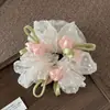 Goma para el pelo tipo tulipán de malla estilo perezoso coreano con un toque de alta gama, súper grande y suave para peinados recogidos
